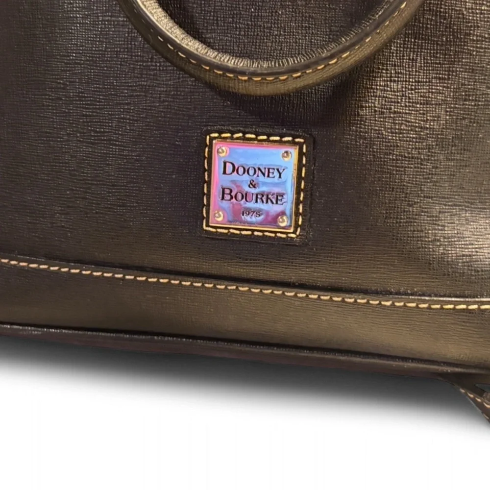 Dooney & Bourke Black Leather Satchel - Picture 4 of 7